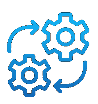 System integration and workflow automation icon